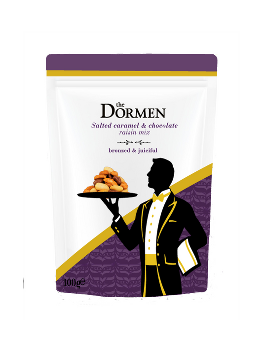 Salted Caramelised Peanuts  & Chocolate Raisins Premium Pouches 8 x 100g TRADE