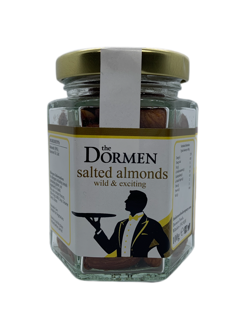 Salted Almonds Hexagonal Jar - The Dormen Food Company