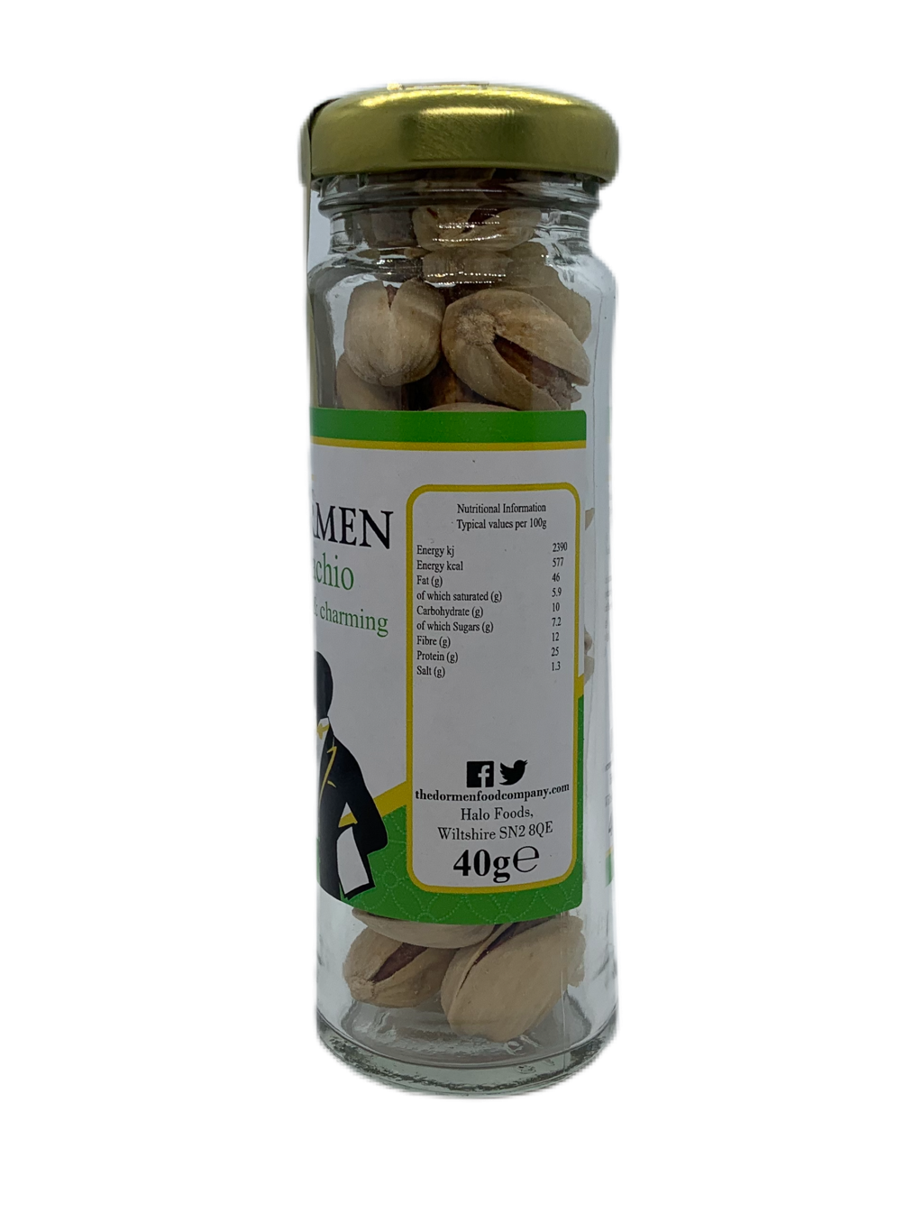 Salted Pistachios Bartec Jar - The Dormen Food Company