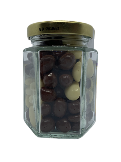 Chocolate Peanut & Yoghurt Raisins Hexagonal Jar - The Dormen Food Company