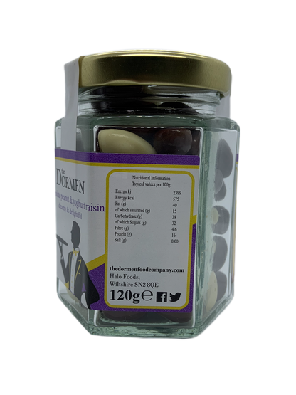 Chocolate Peanut & Yoghurt Raisins Hexagonal Jar - The Dormen Food Company
