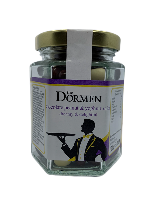 Chocolate Peanut & Yoghurt Raisins Hexagonal Jars (Trade) - The Dormen Food Company