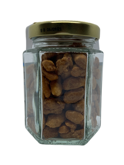 Caramelised Peanuts Hexagonal Jar - The Dormen Food Company