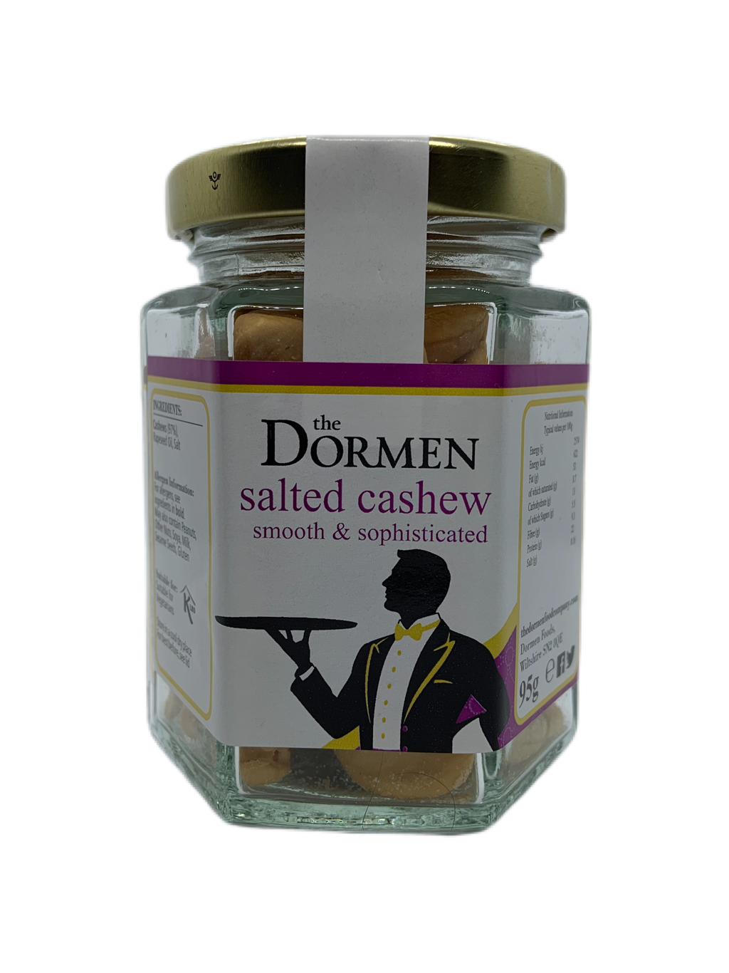 Salted Cashews Hexagonal Jar - The Dormen Food Company