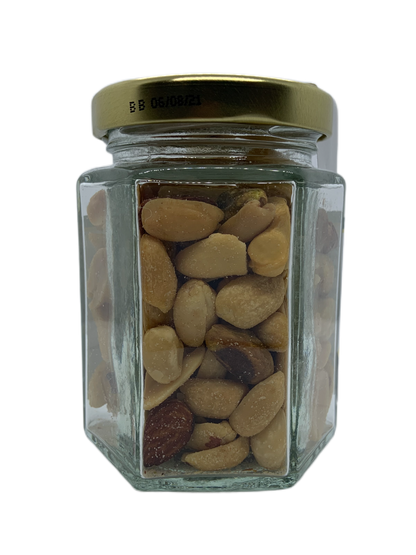 Salted Nut Mix Hexagonal Jar - The Dormen Food Company