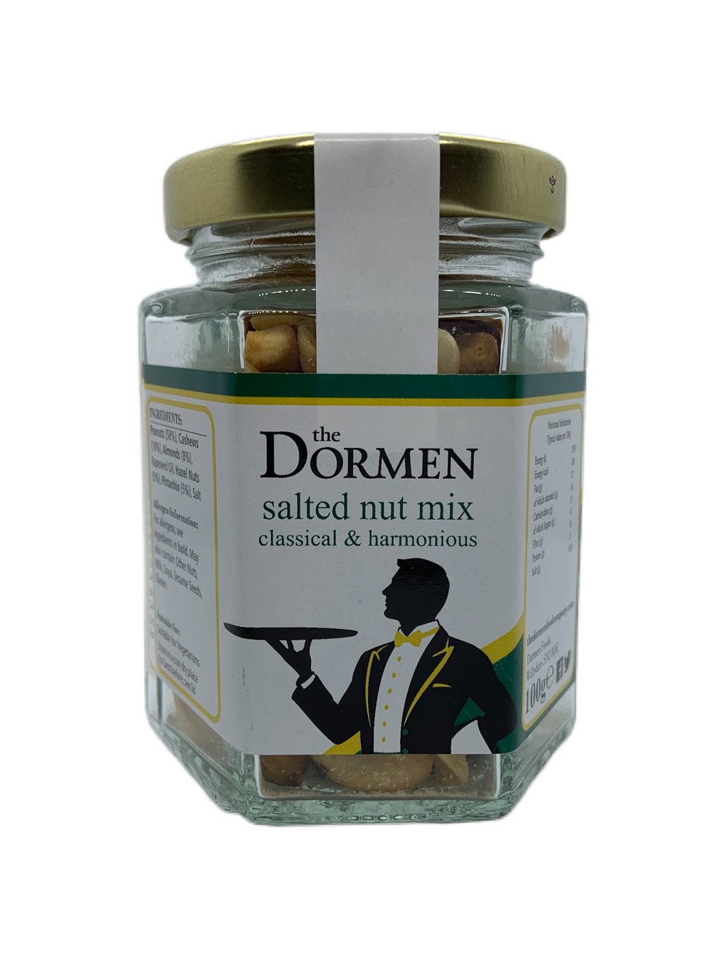 Salted Nut Mix Hexagonal Jar - The Dormen Food Company