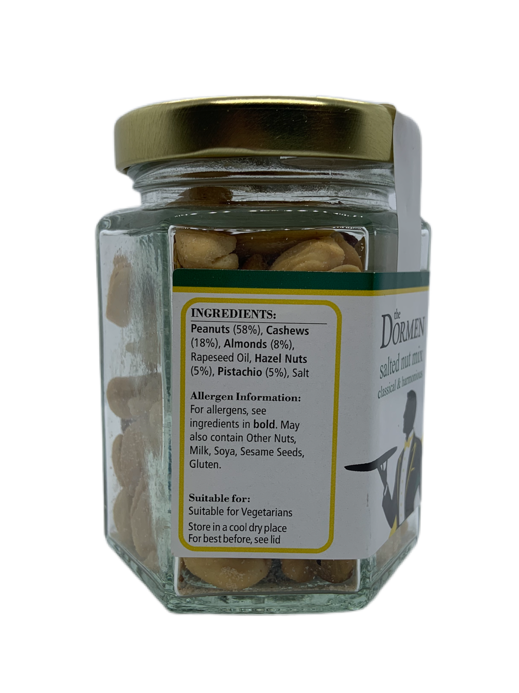 Salted Nut Mix Hexagonal Jar - The Dormen Food Company
