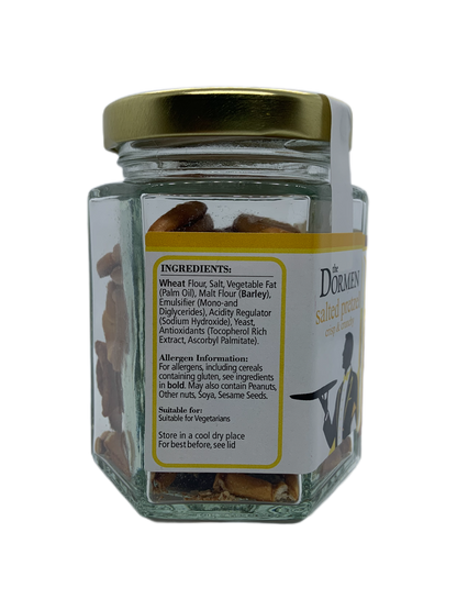 Salted Pretzel Twists Hexagonal Jar - The Dormen Food Company