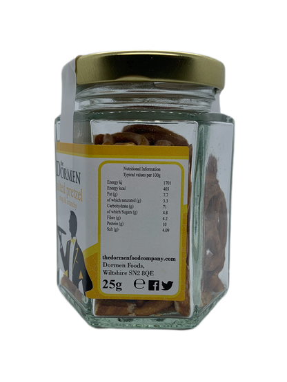 Salted Pretzel Twists Hexagonal Jar - The Dormen Food Company